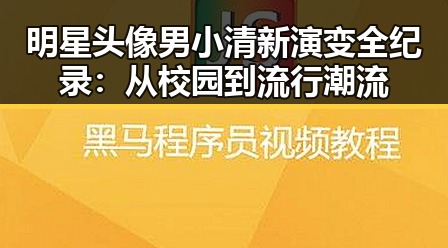 明星头像男小清新演变全纪录:从校园到流行潮流